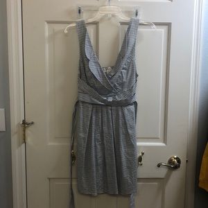 Adorable blue and white striped dress